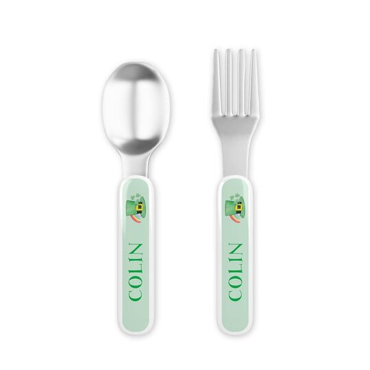Lucky Charm Toddler Stainless Steel Fork and Spoon Set